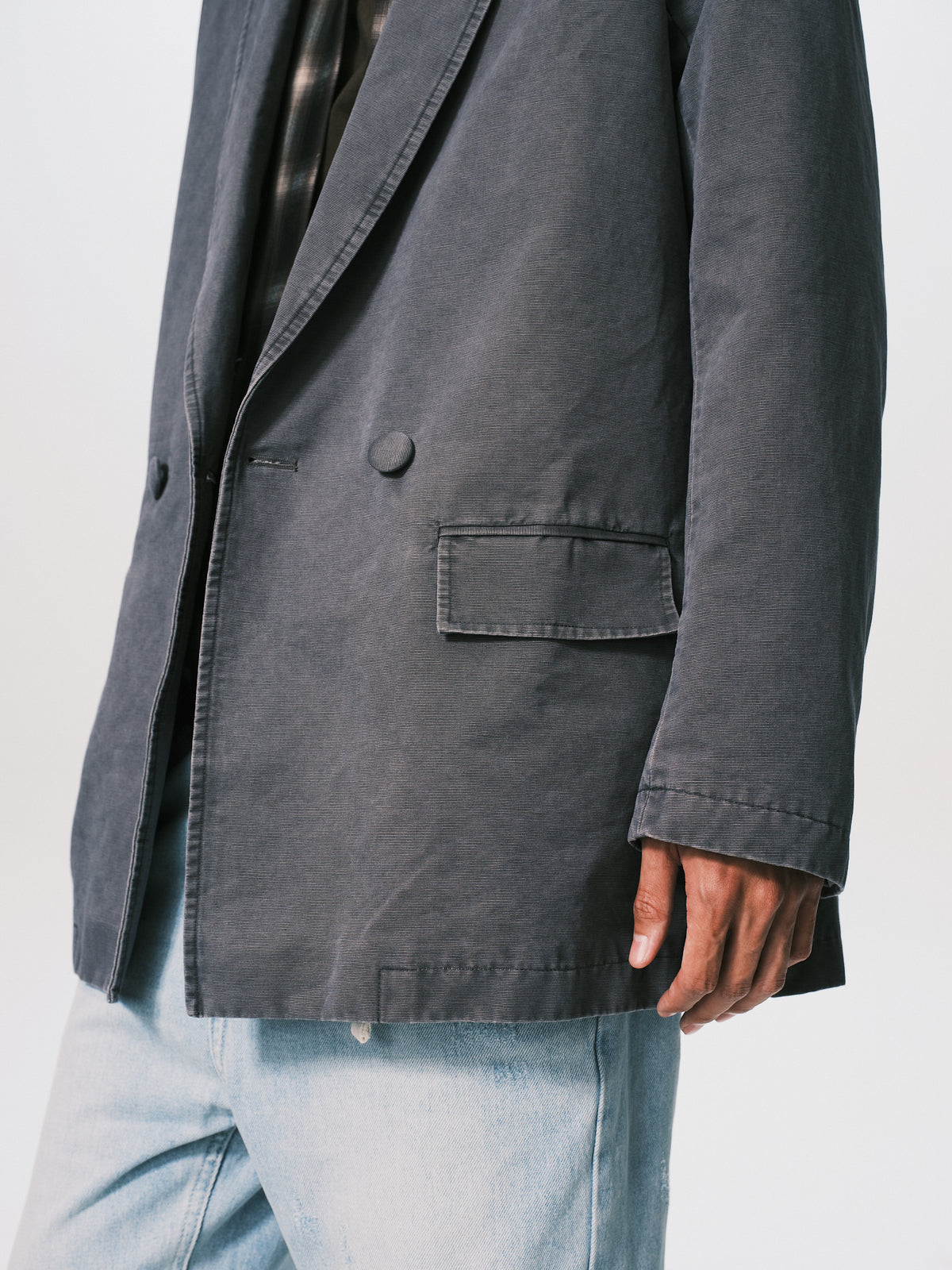 WASHED EMBROIDERY SUIT JACKET MAUVE（NEW ARRIVALS）