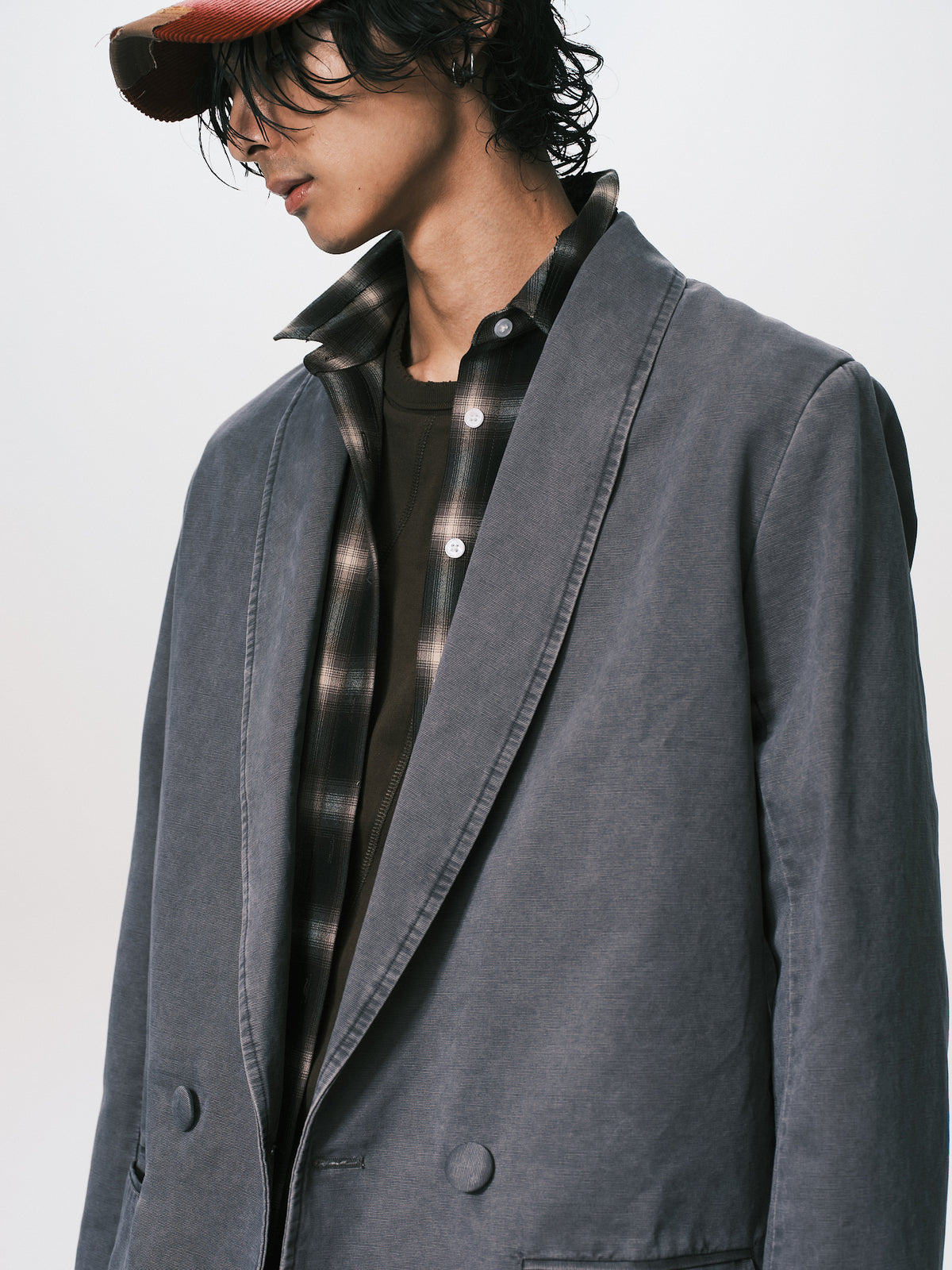 WASHED EMBROIDERY SUIT JACKET MAUVE（NEW ARRIVALS）