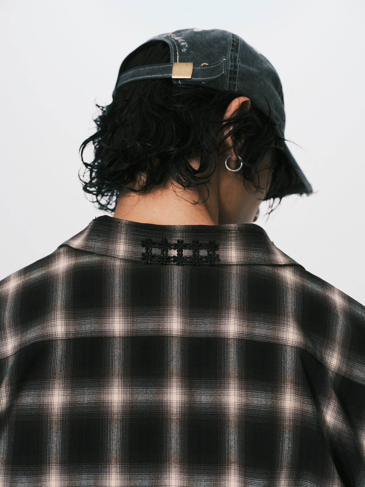 CROPPED CHECK SHIRT BLACK（11/4-11/6出貨）