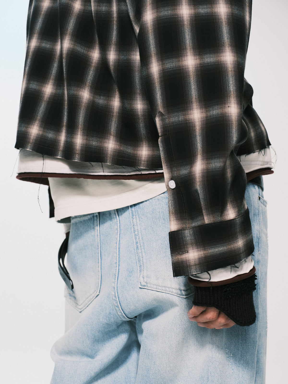 CROPPED CHECK SHIRT BLACK（11/4-11/6出貨）