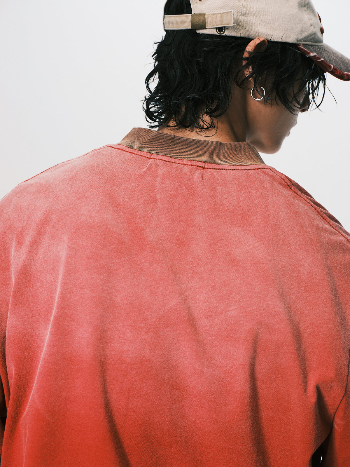 DESTROY COLLAR CROPPED TEE RED（11/4-11/6出貨）