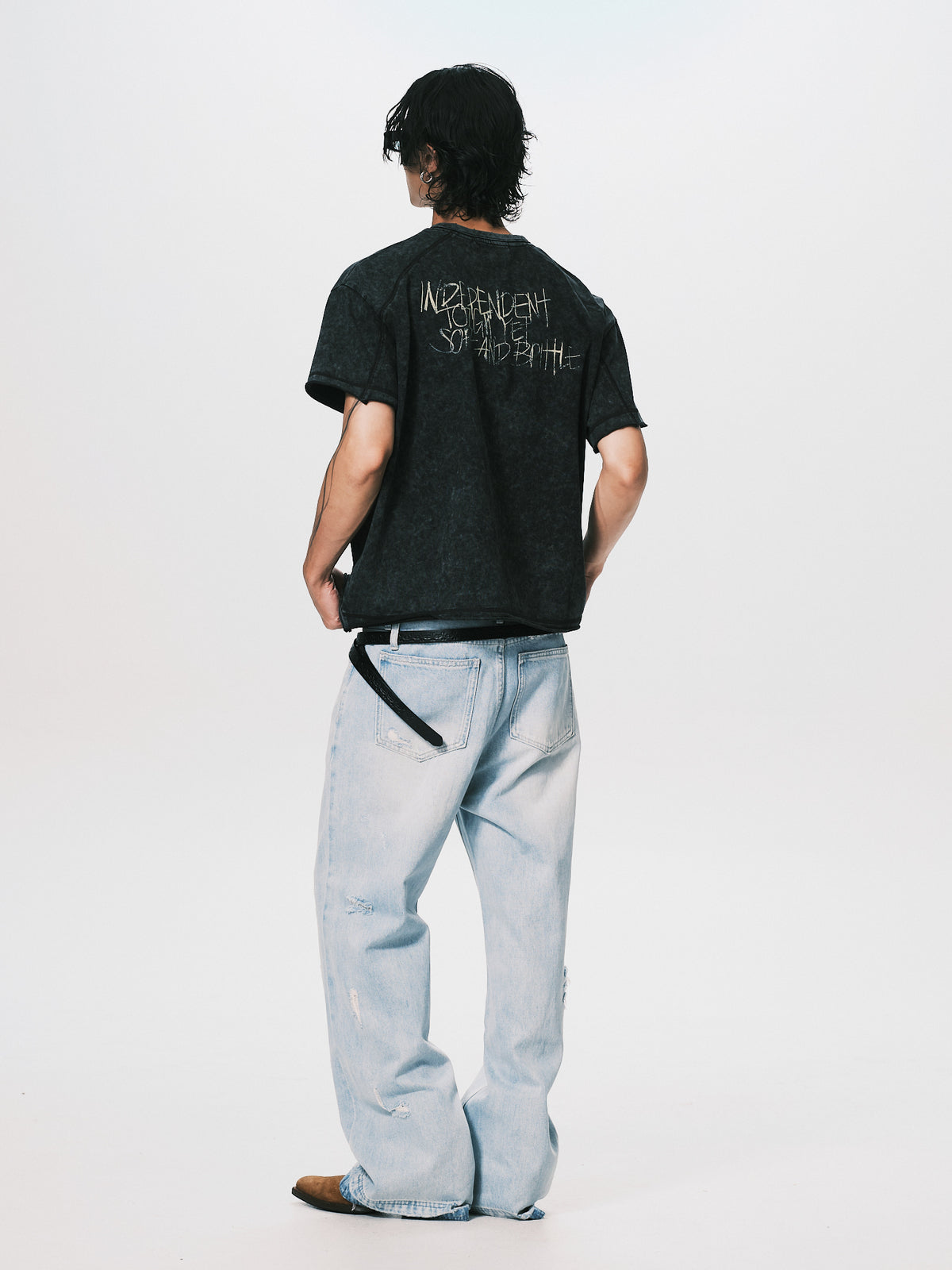 VINTAGE WASH OVERSIZED TEE BLACK（11/4-11/6出貨）