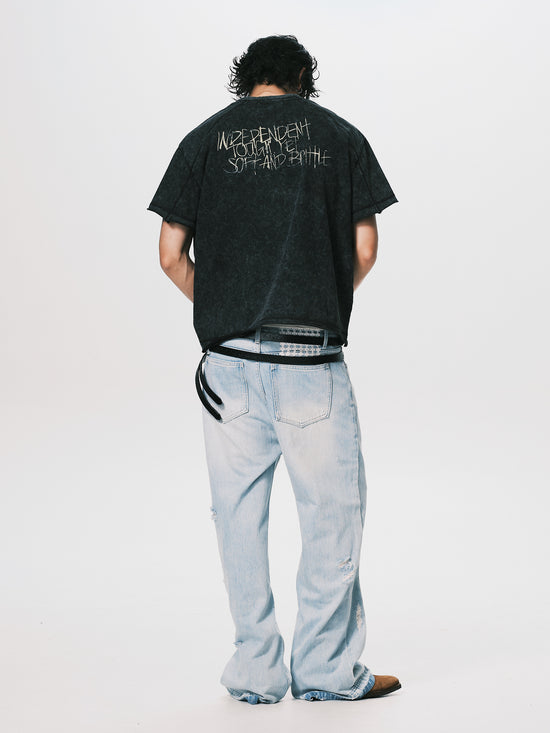 VINTAGE WASH OVERSIZED TEE BLACK（11/4-11/6出貨）
