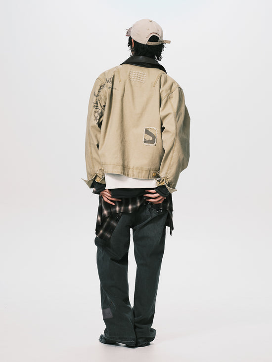 LEATHER COLLAR WORK JACKET DUST（11/4-11/6出貨）