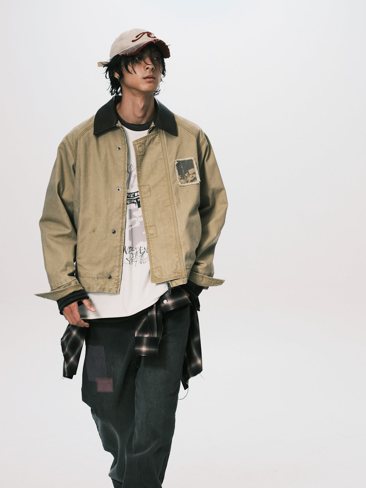 LEATHER COLLAR WORK JACKET DUST（11/4-11/6出貨）