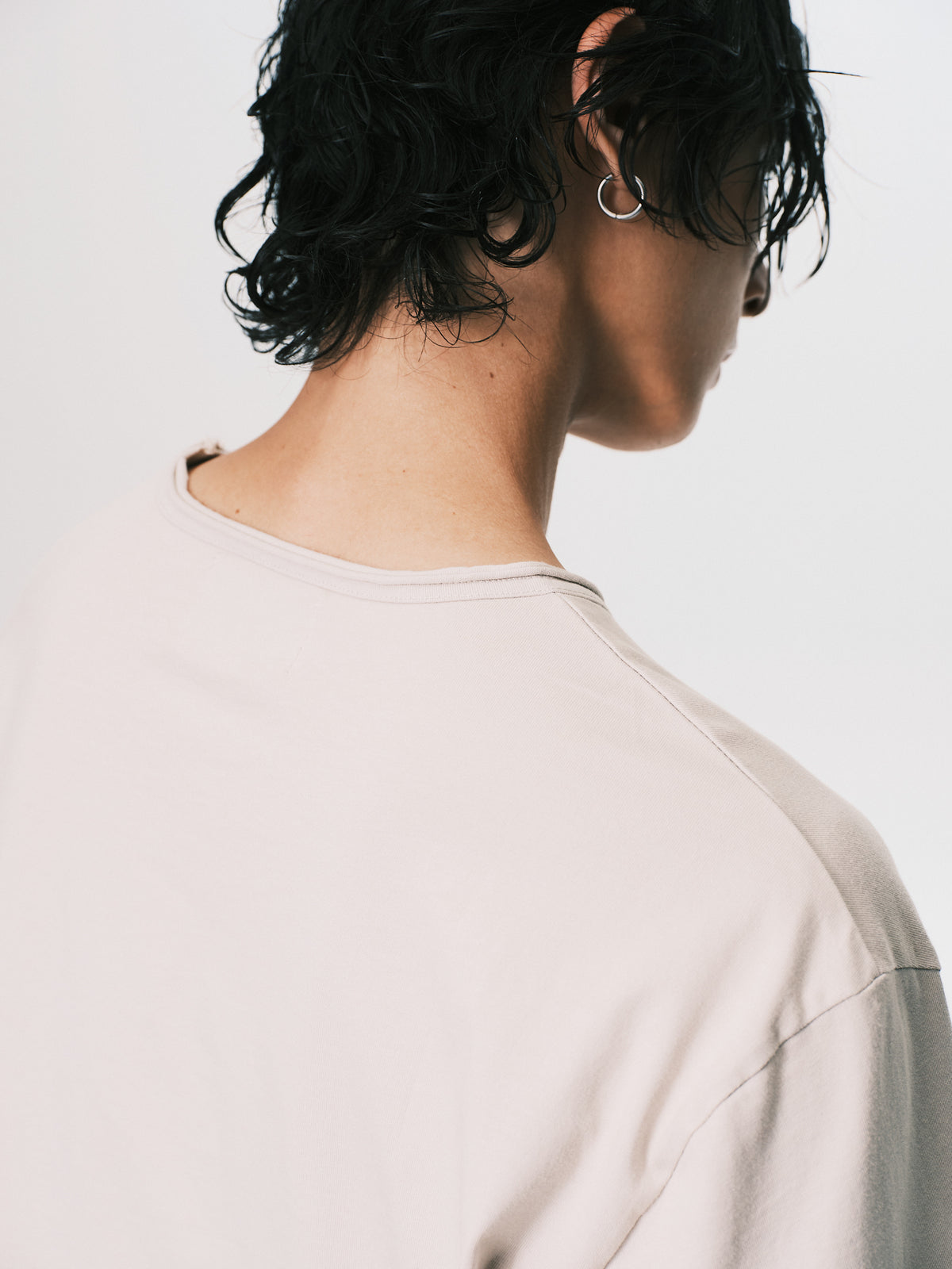 WASHED LAYERS LS TEE BEIGE / BURGUND（NEW ARRIVALS）