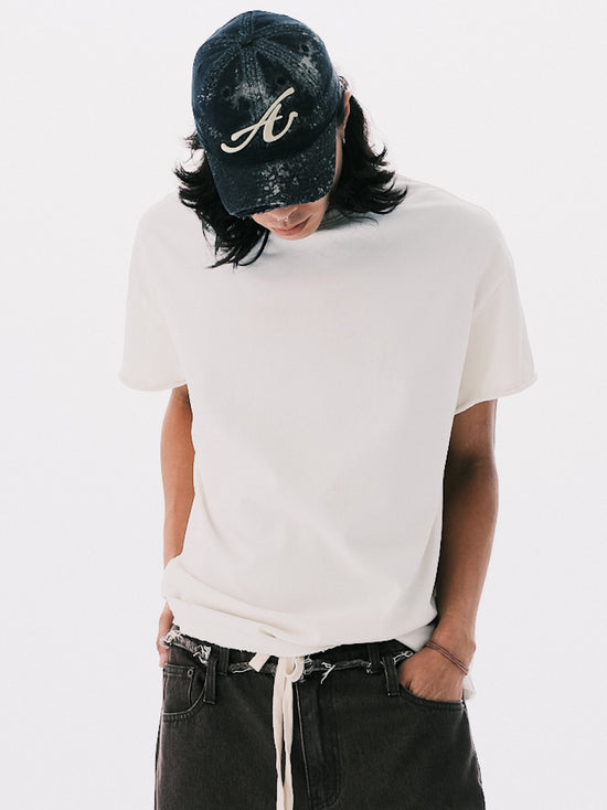 HEAVY WEIGHT OVERSIZE MUSCLE T-SHIRT WHITE