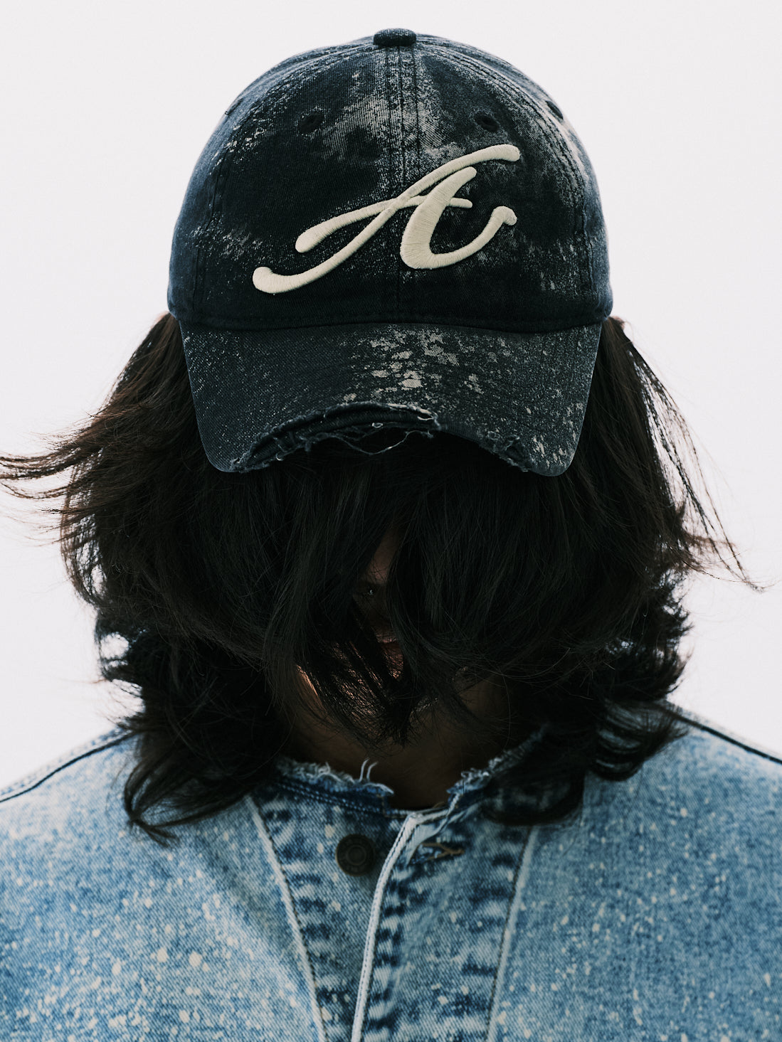 BLEACH RAW EDGE BASEBALL CAP BLACK