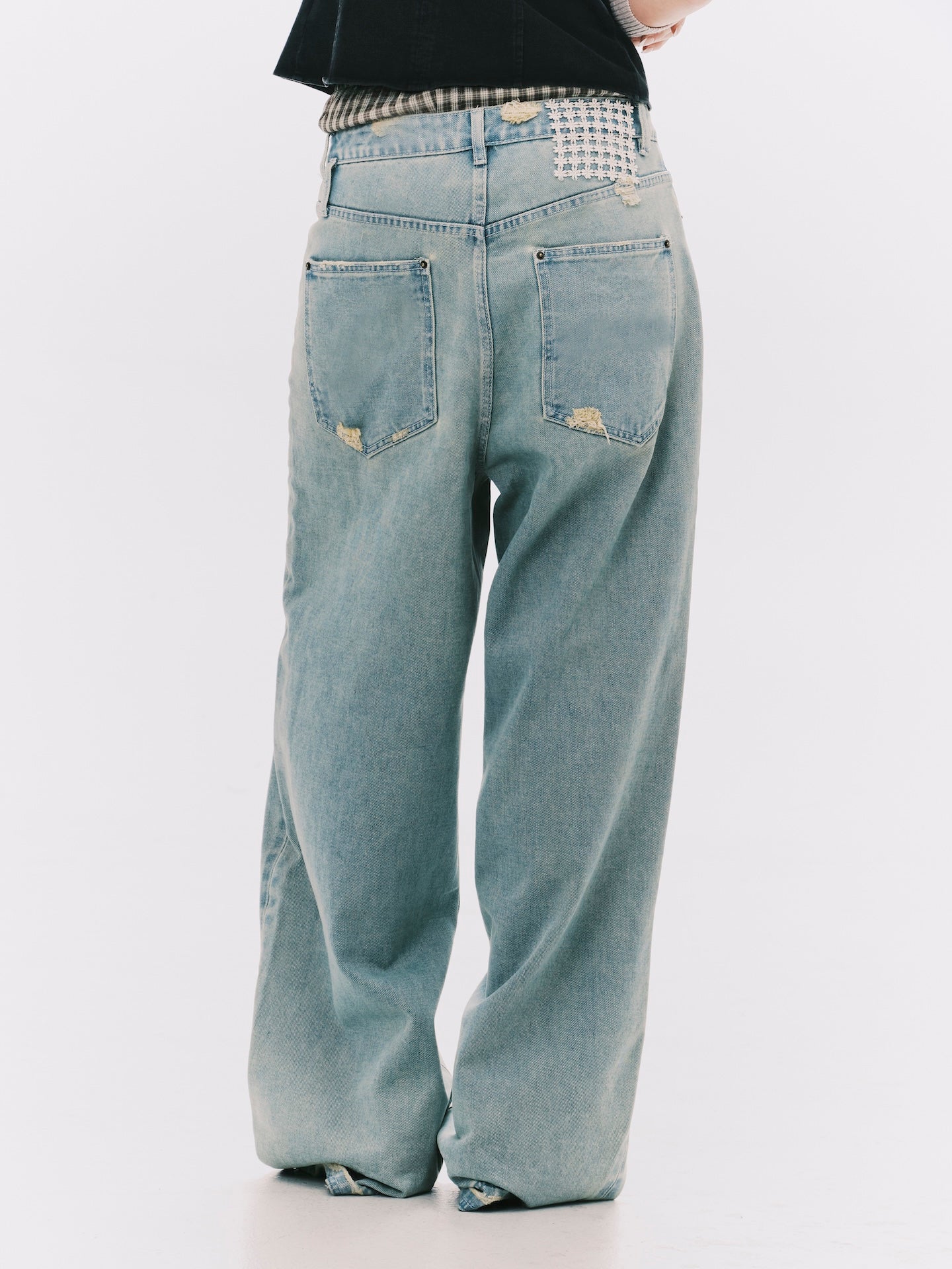 BAGGY DENIM JEANS LIGHT BLUE (WOMEN)