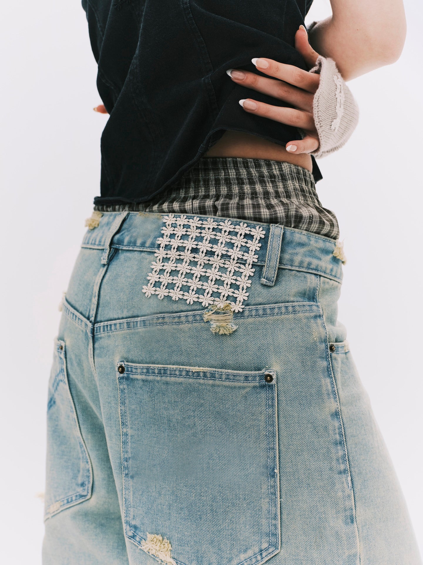 BAGGY DENIM JEANS LIGHT BLUE (WOMEN)