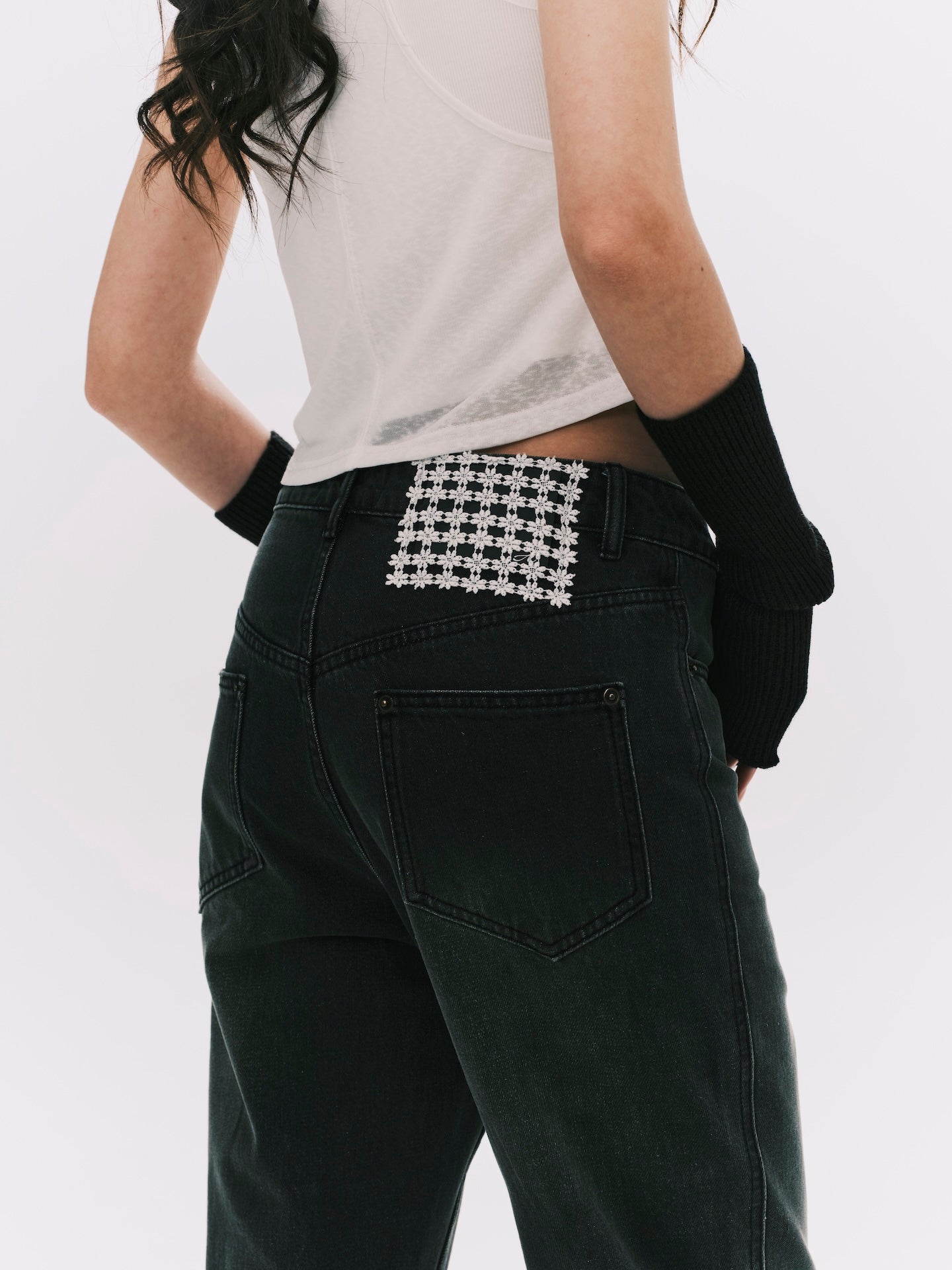 BOOT CUT DENIM JEANS BLACK (WOMEN)