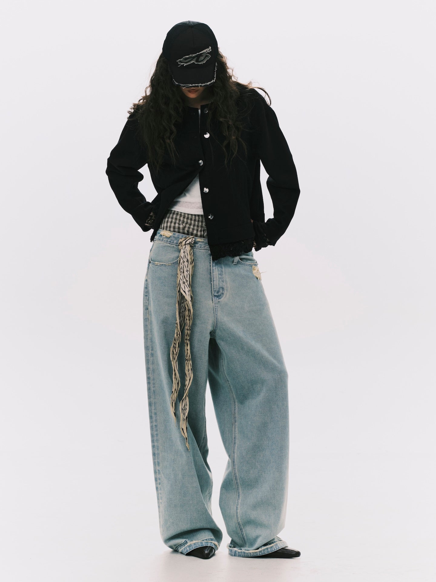 BAGGY DENIM JEANS LIGHT BLUE (WOMEN)