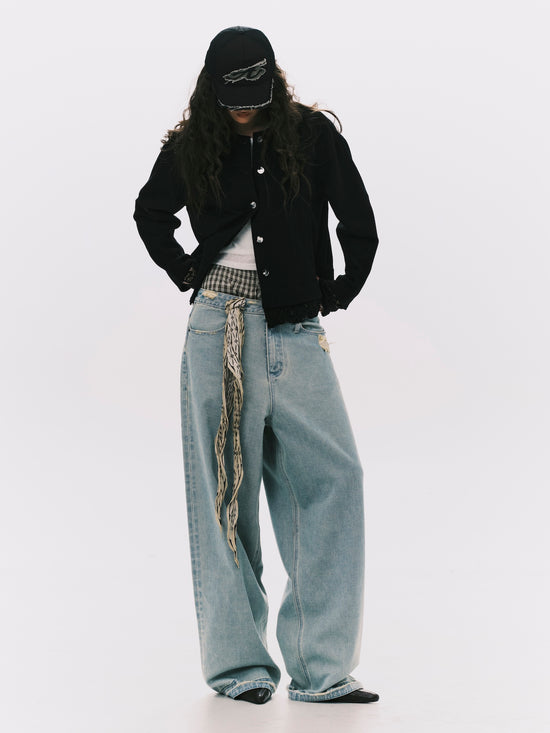 BAGGY DENIM JEANS LIGHT BLUE (WOMEN)