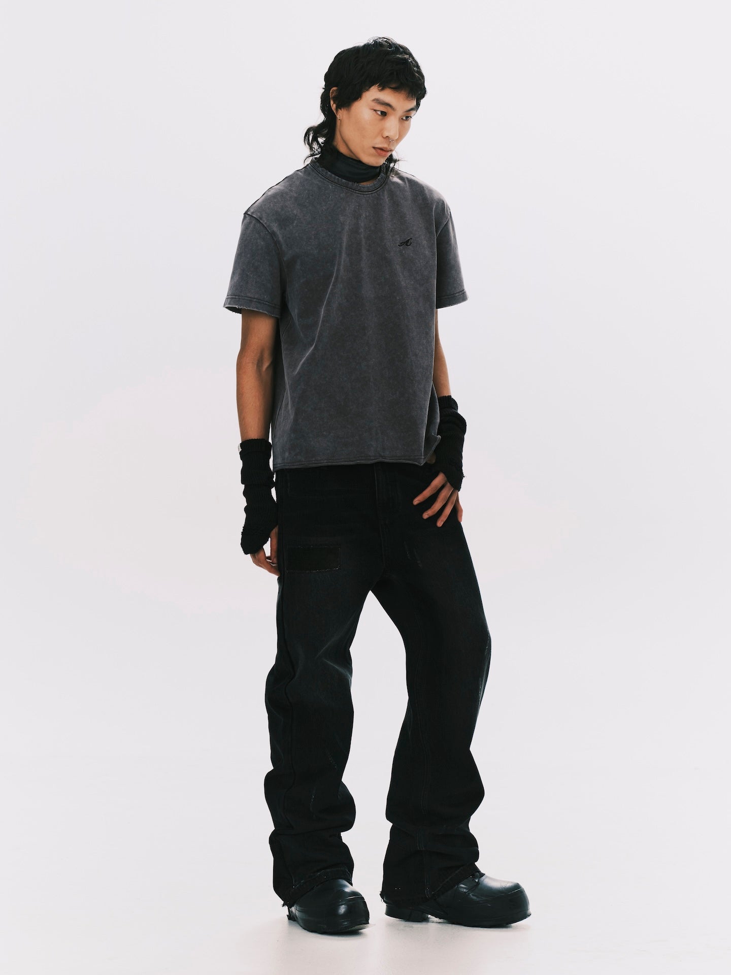 "A" BASIC T-SHIRT GREY