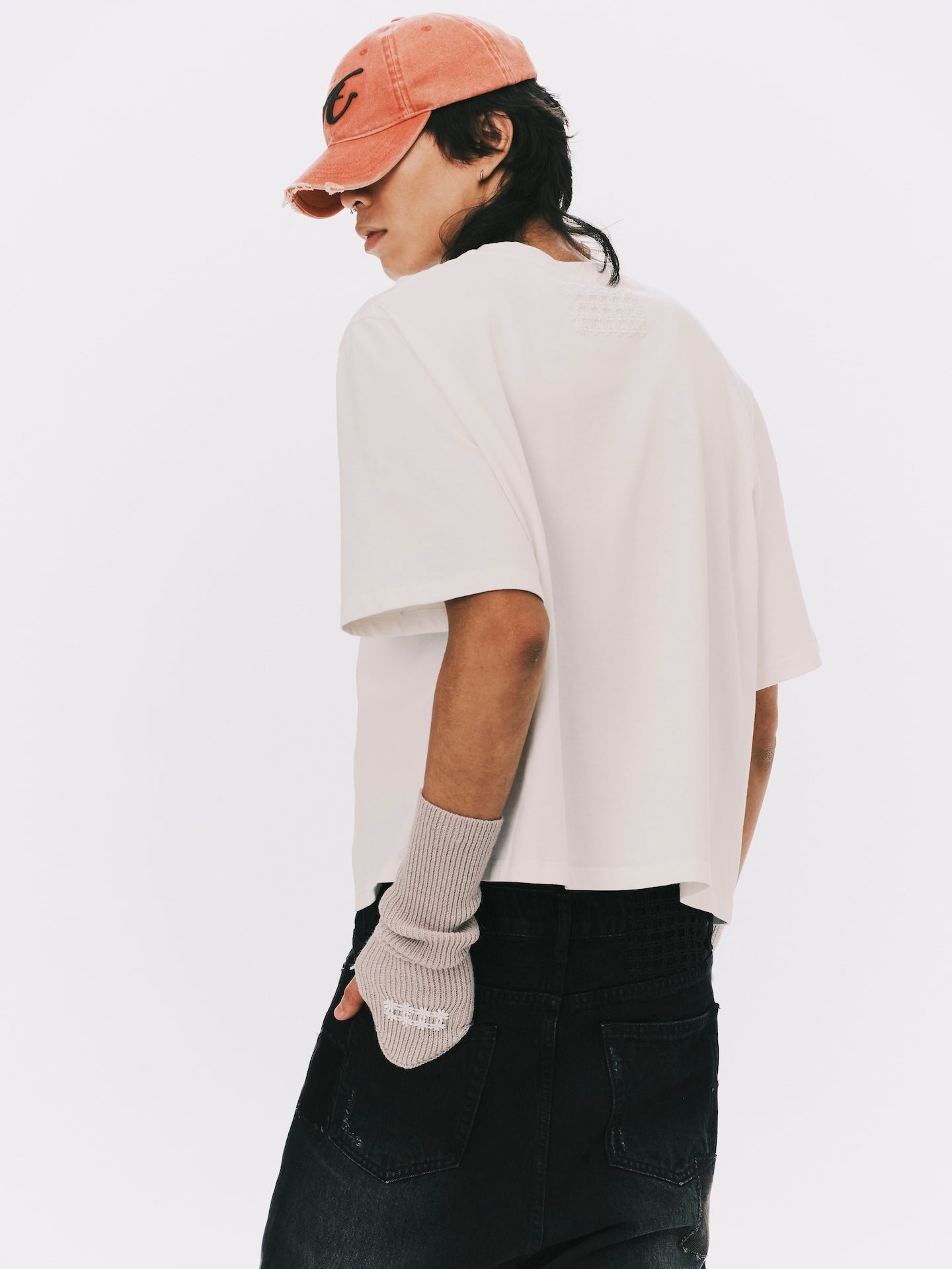 WASHED CROPPED T-SHIRT WHITE