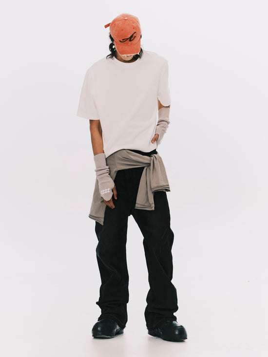 WASHED CROPPED T-SHIRT WHITE