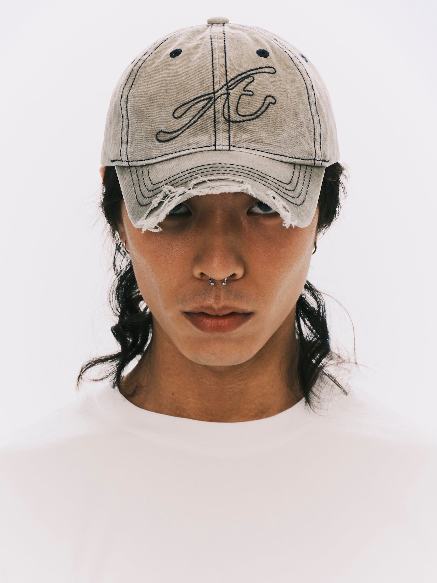 RAW EDGE BASEBALL CAP SAND