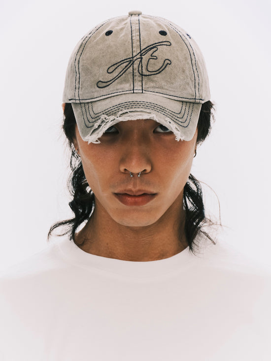 RAW EDGE BASEBALL CAP SAND