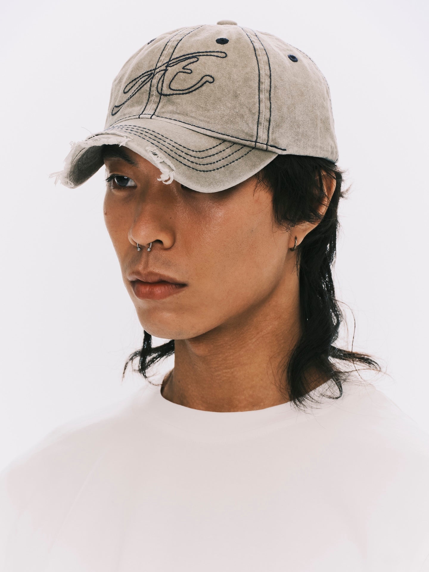 RAW EDGE BASEBALL CAP SAND