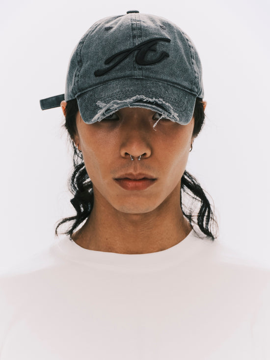 RAW EDGE BASEBALL CAP GREY
