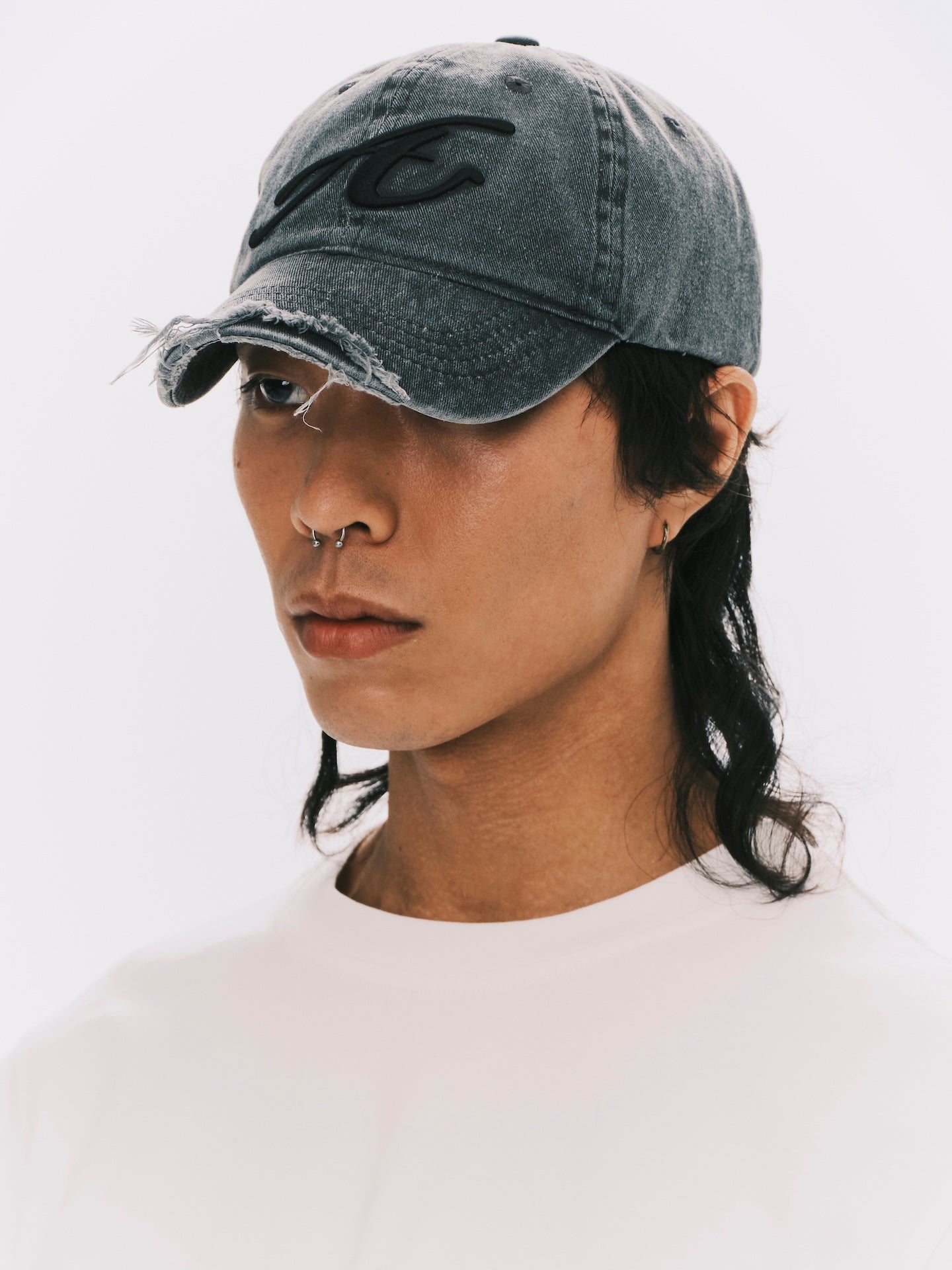 RAW EDGE BASEBALL CAP GREY