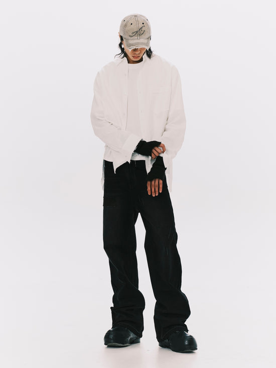 RAW EDGE SHIRT WHITE