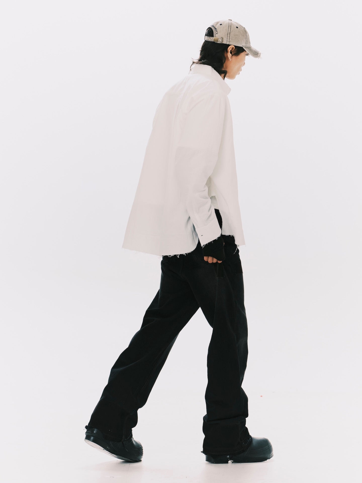 RAW EDGE SHIRT WHITE