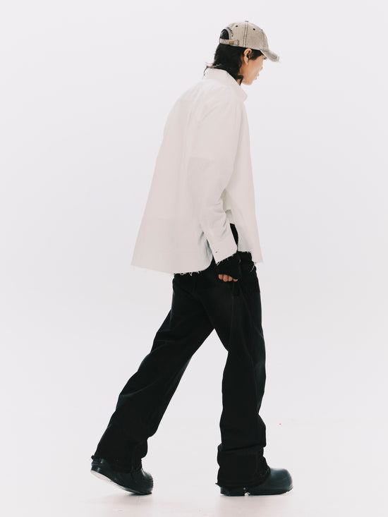 RAW EDGE SHIRT WHITE
