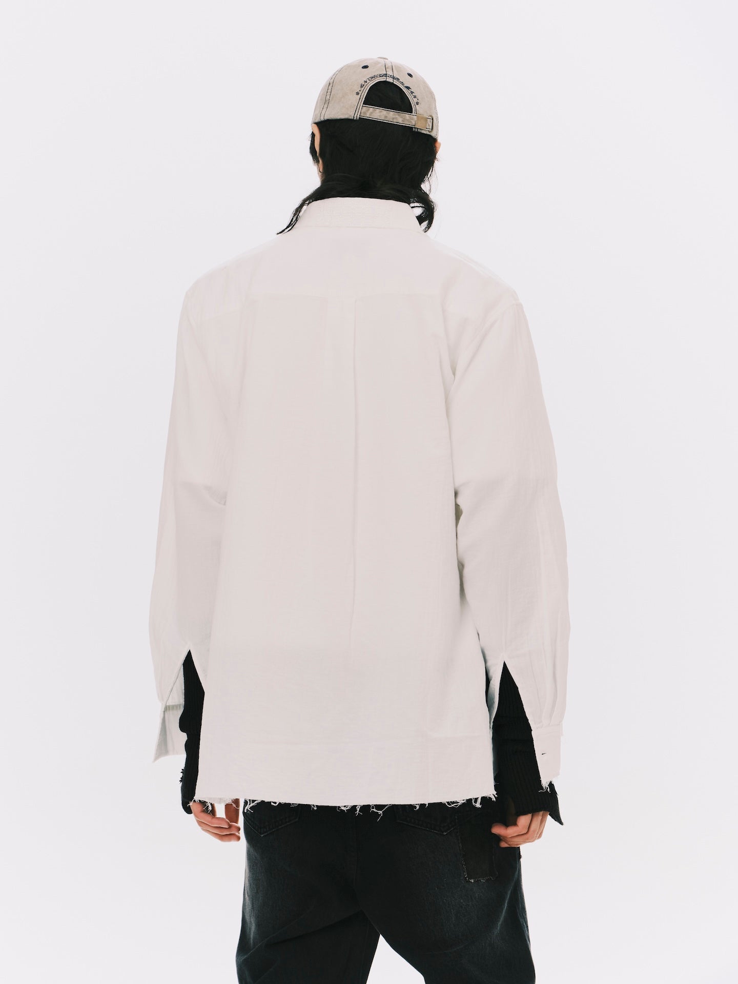 RAW EDGE SHIRT WHITE