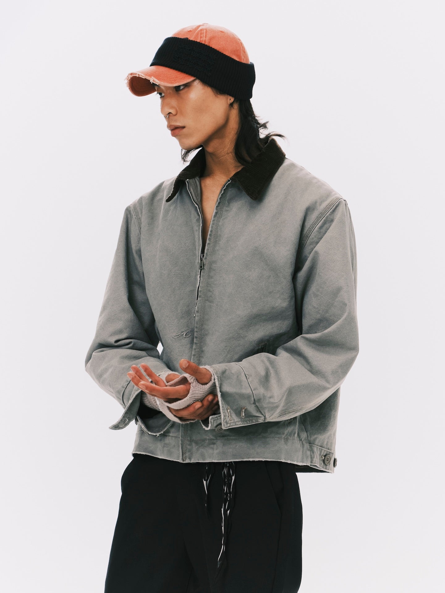 WASHED WORK JACKET GREY