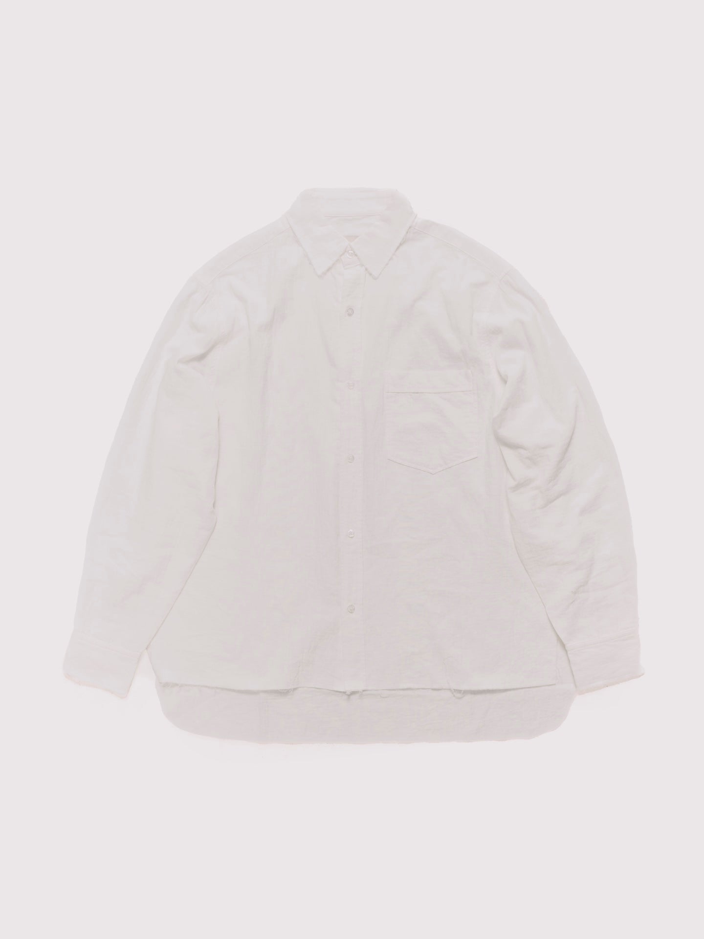 RAW EDGE SHIRT WHITE