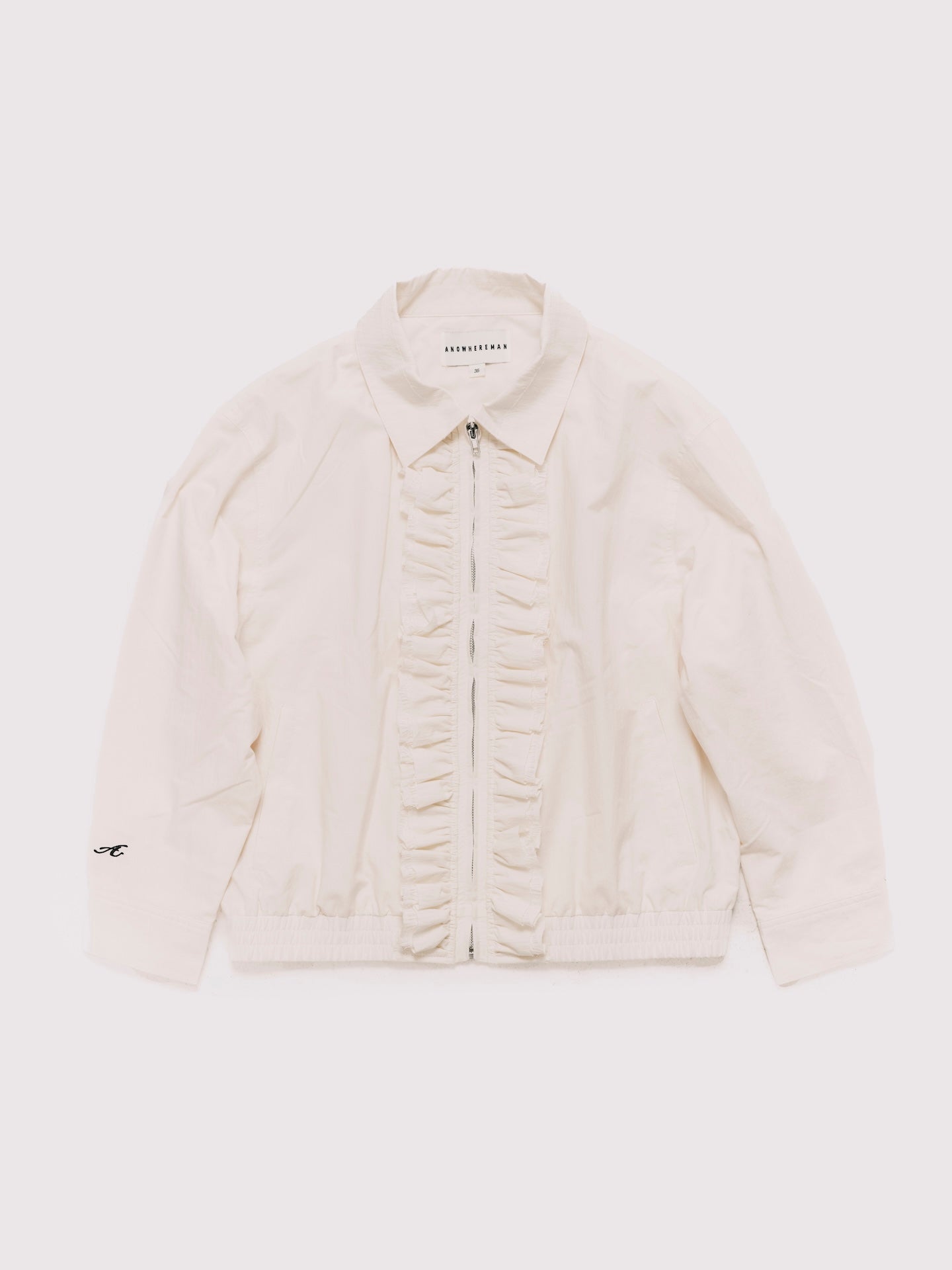 BOXY FRILLS JACKET WHITE (WOMEN)
