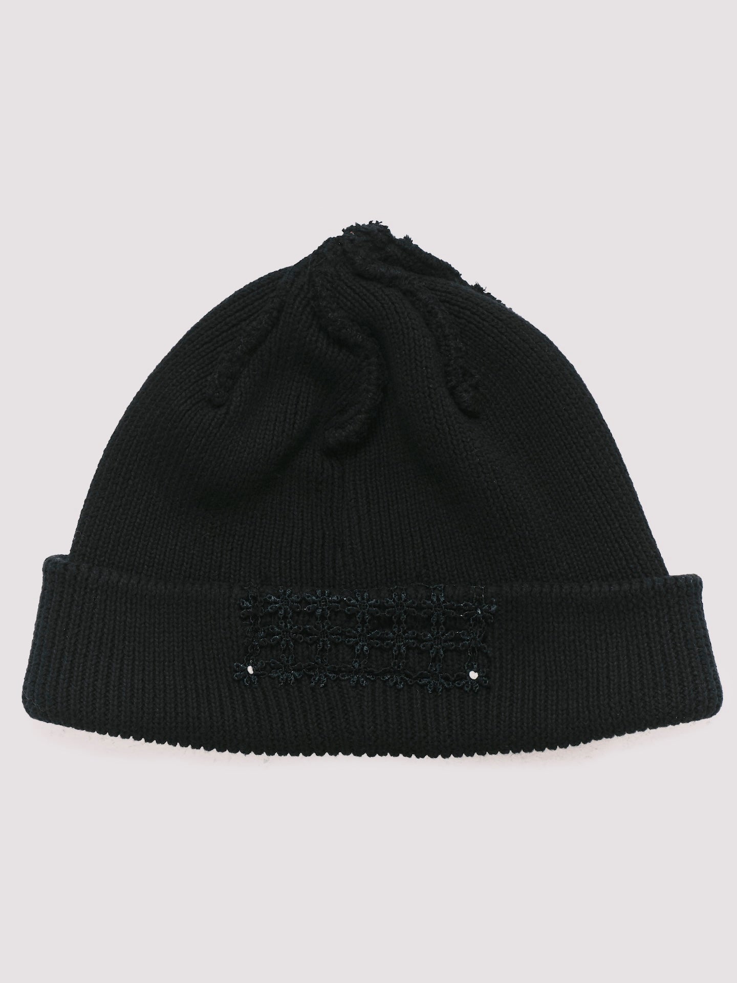 PATCHWORK BEANIE BLACK