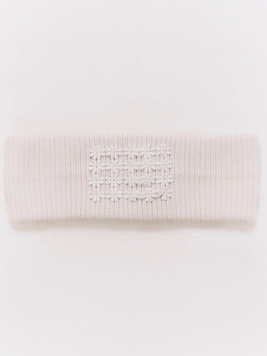 PATCHWORK KNIT HEADBAND GREY (UNISEX)