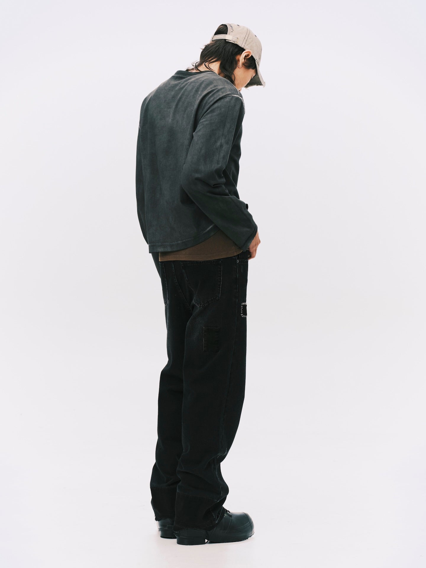 "A" BASIC LS T-SHIRT GREY