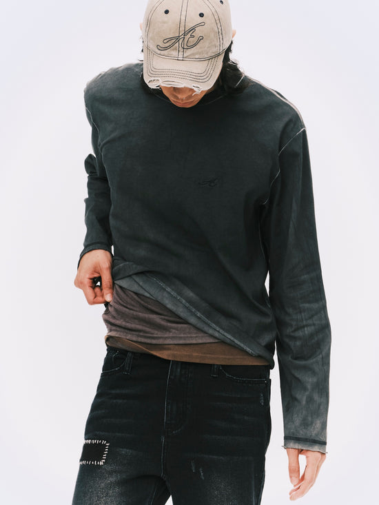 "A" BASIC LS T-SHIRT GREY