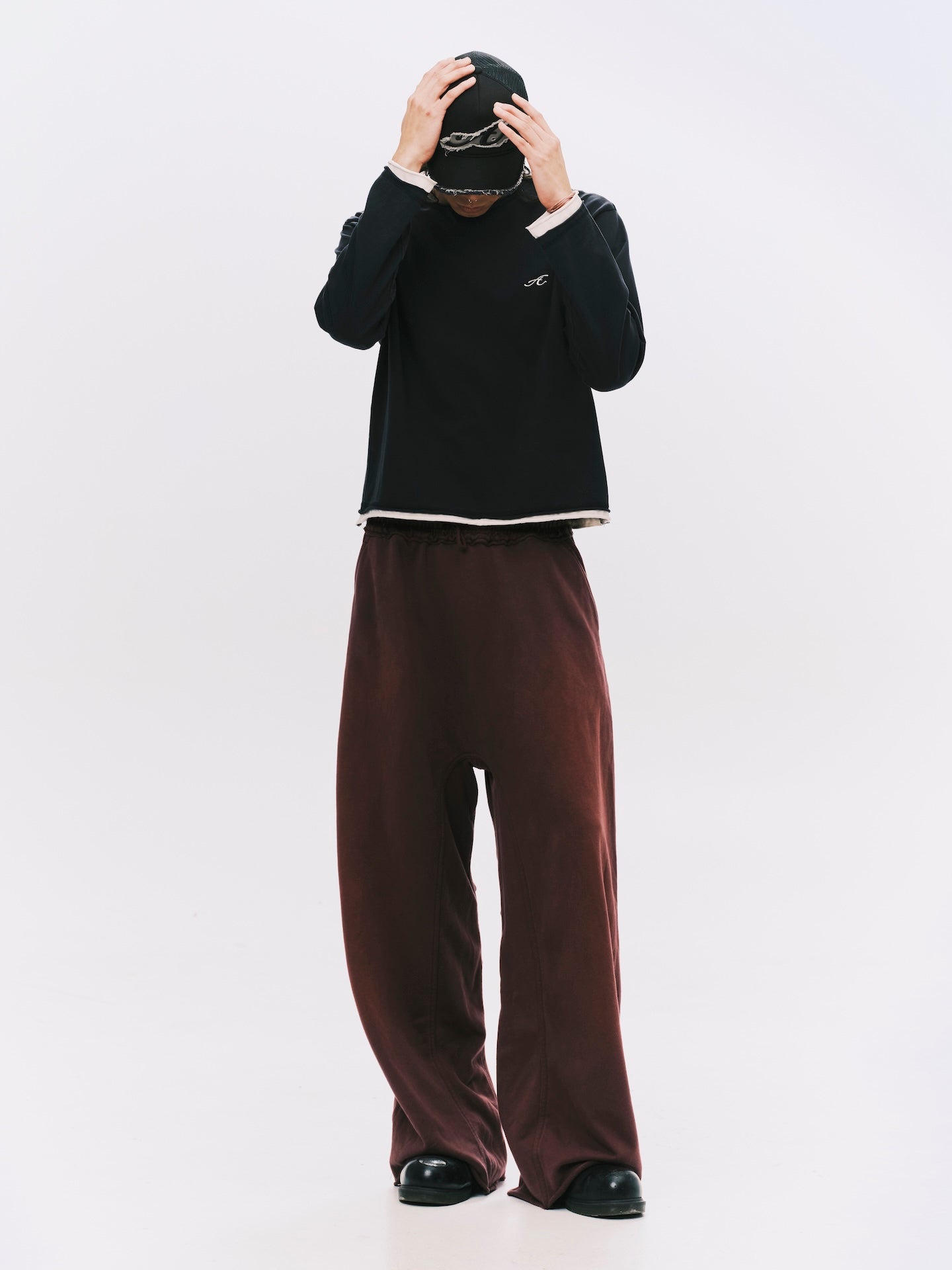 WASHED LAYERS LS T-SHIRT BLACK