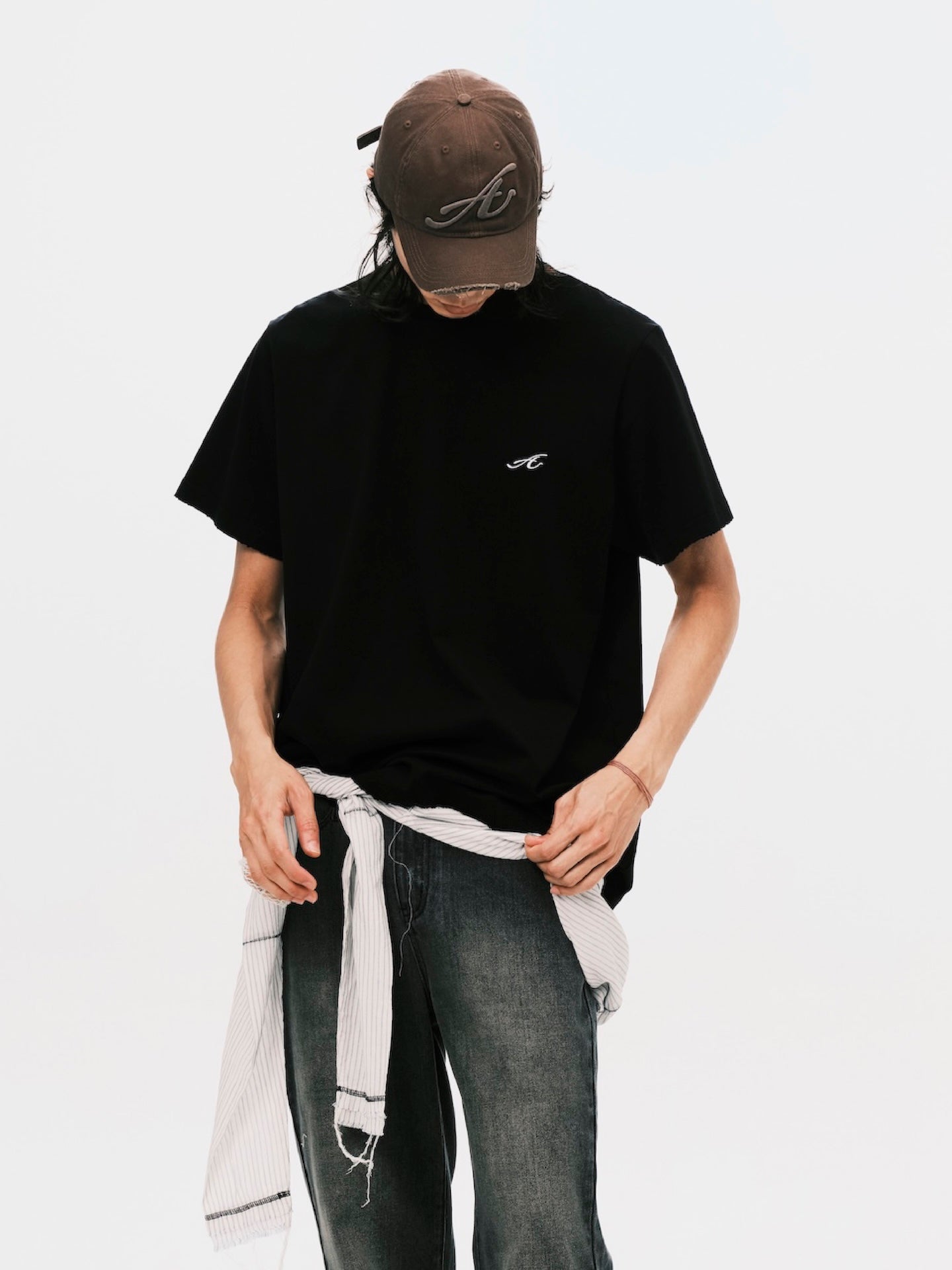 "A" OVERSIZE T-SHIRT BLACK