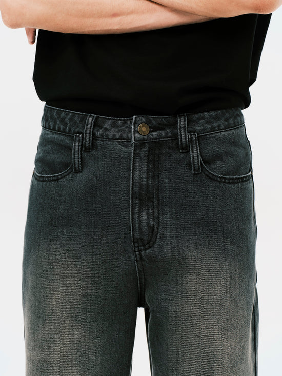 BOOT CUT DENIM JEANS GREY