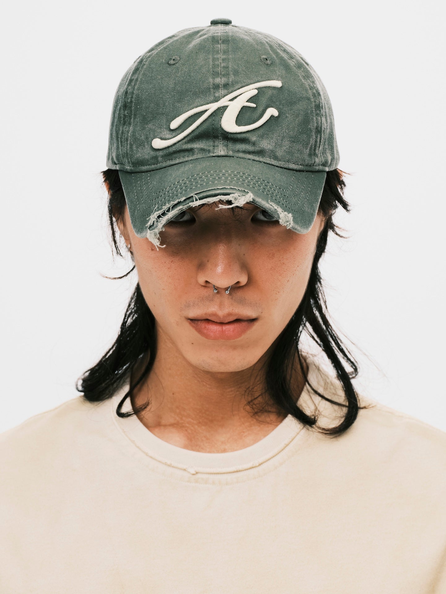 RAW EDGE BASEBALL CAP GREEN
