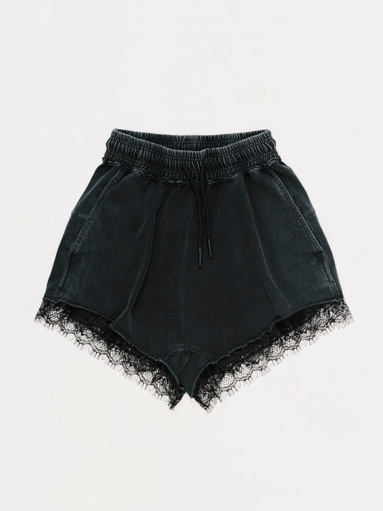 LACE WASHED SHORTS (WOMEN)