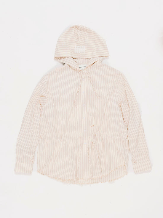 OVERSIZE HOODIE SHIRT BEIGE