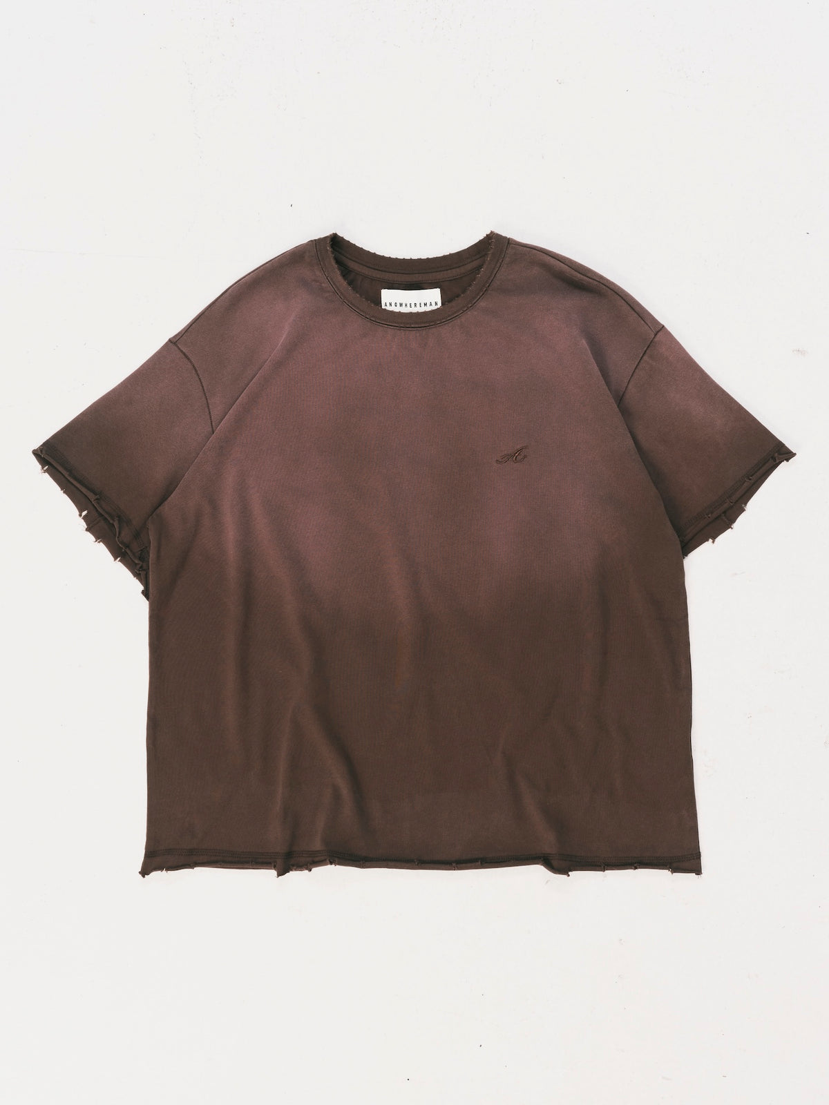 WASHED MUSCLE TEE BROWN
