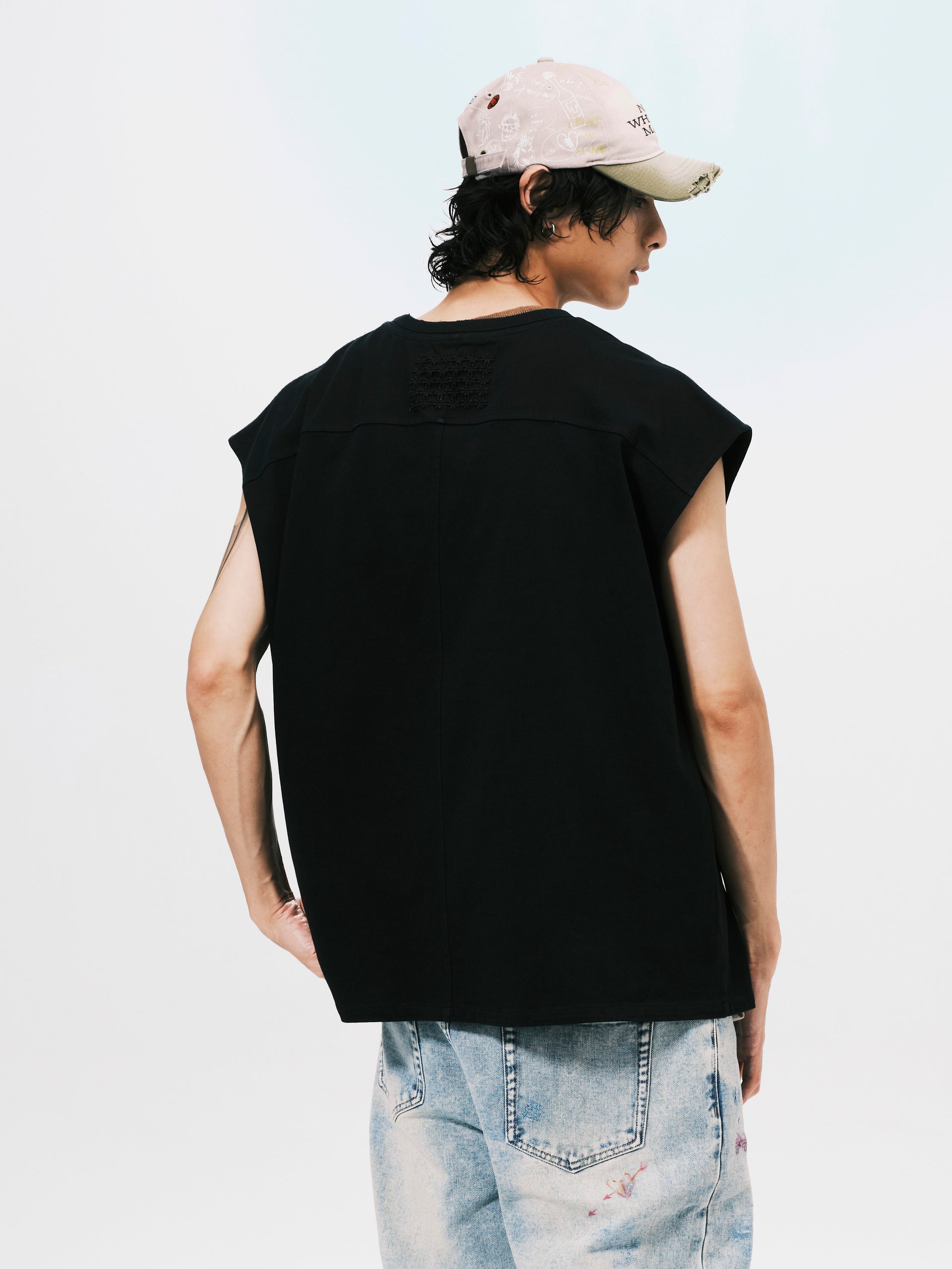 OVERSIZE MUSCLE TEE BLACK