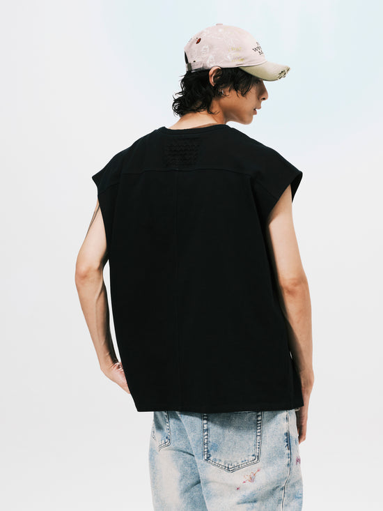 OVERSIZE MUSCLE TEE BLACK