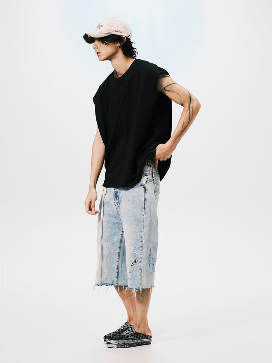 OVERSIZE MUSCLE TEE BLACK