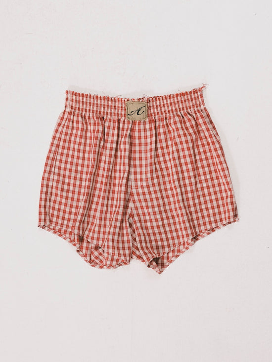 "A" PATCH CHECK BOXER RED（NEW ARRIVALS）