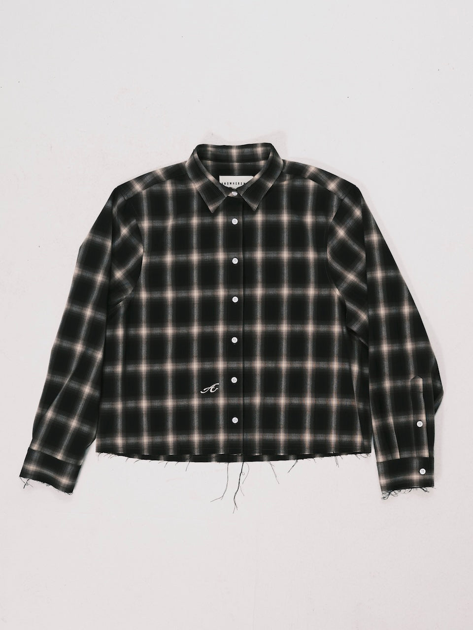 CROPPED CHECK SHIRT BLACK（11/4-11/6出貨）