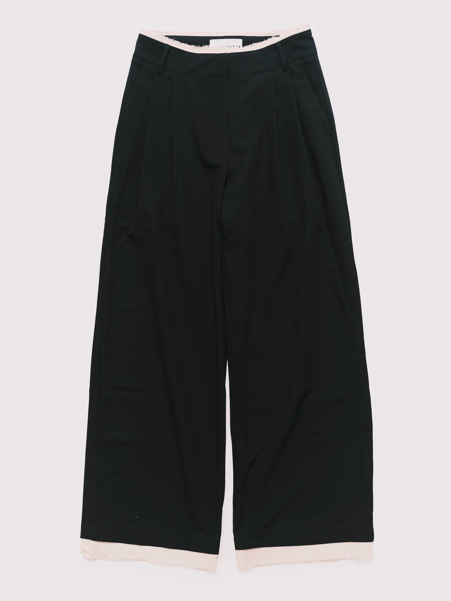 LAYERD PLEATED TROUSERS BLACK (WOMEN)