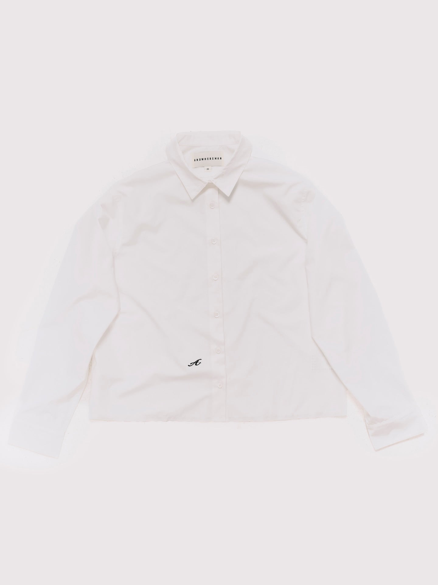 RAW EDGE CROPPED SHIRT WHITE (WOMEN)
